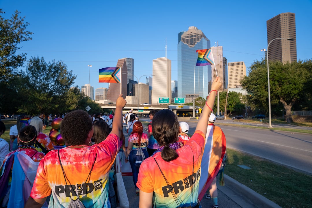Rice community hits the streets for LGBTQ Pride celebrations Rice